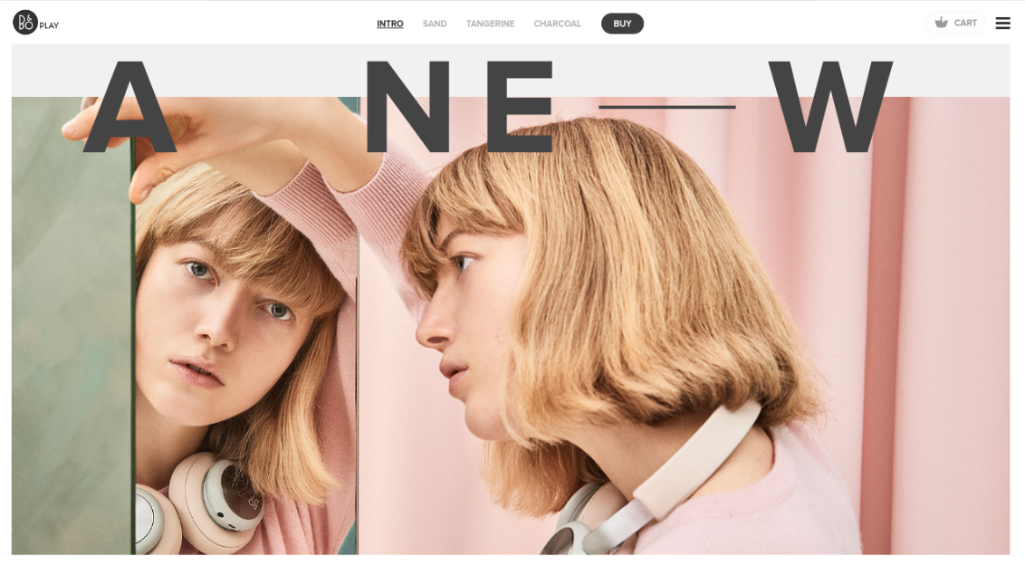 B&O Play’s latest website has the feel of a lifestyle magazine