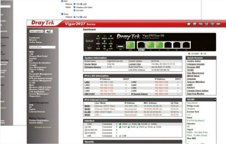 DrayTek Vigor 2927Lax-5G main image