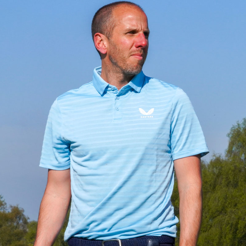 Castore Pique Stripe Short Sleeve Polo