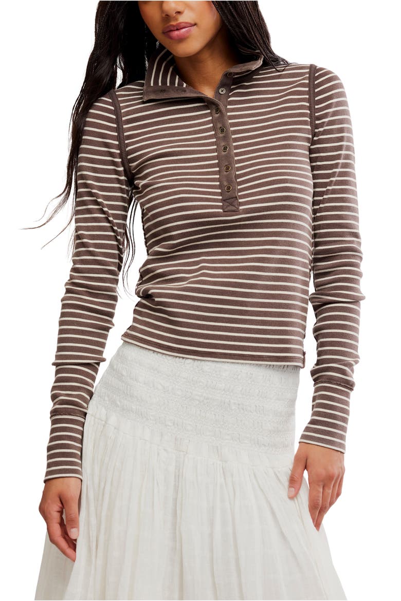 Lake Stripe Rib Henley