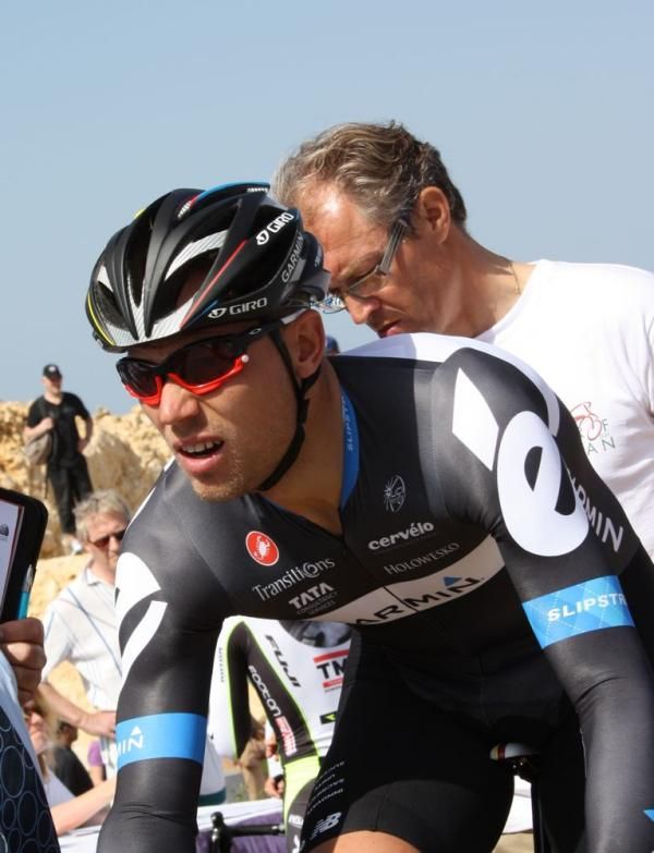 The time trial was a rare chance to see Thor Hushovd in regular Garmin-Cervelo colours