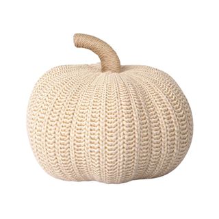 Knit Pumpkin with Jute Stem Novelty Throw Pillow - Threshold™