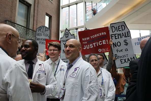 Doctors, nurses, and activists unite to oppose the GOP health-care bill.