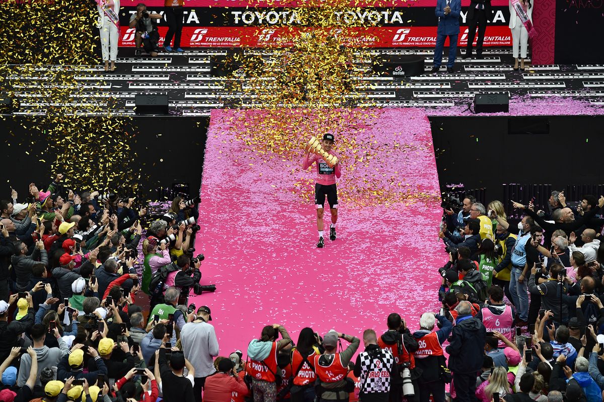 Overall winner Jai Hindley (AUS - Bora - Hansgrohe) after stage 21 of the 2022 Giro d&#039;Italia