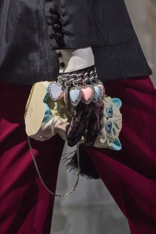 Valentino s/s 25 runway model close-up image