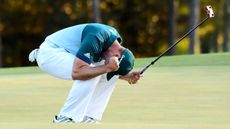 Sergio Garcia celebrates winning the Masters