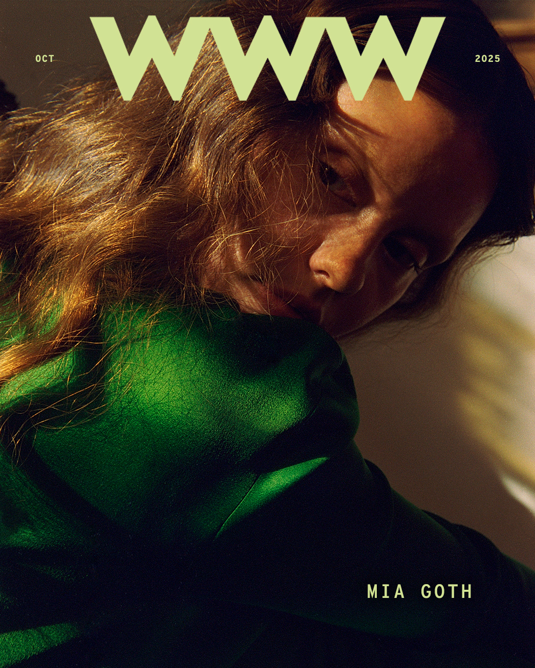 Cover image from Mia Goth&#039;s Who What Wear October cover story.