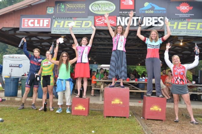 Women&rsquo;s podium finishers at the 2013 Shenandoah Mountain 100.