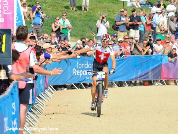 Christoph Sauser greets the fans