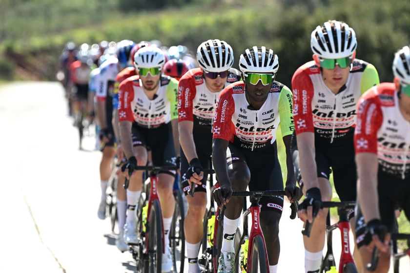 Biniam Girmay and his Intermarché-Wanty teammates at the recent Volta ao Algarve