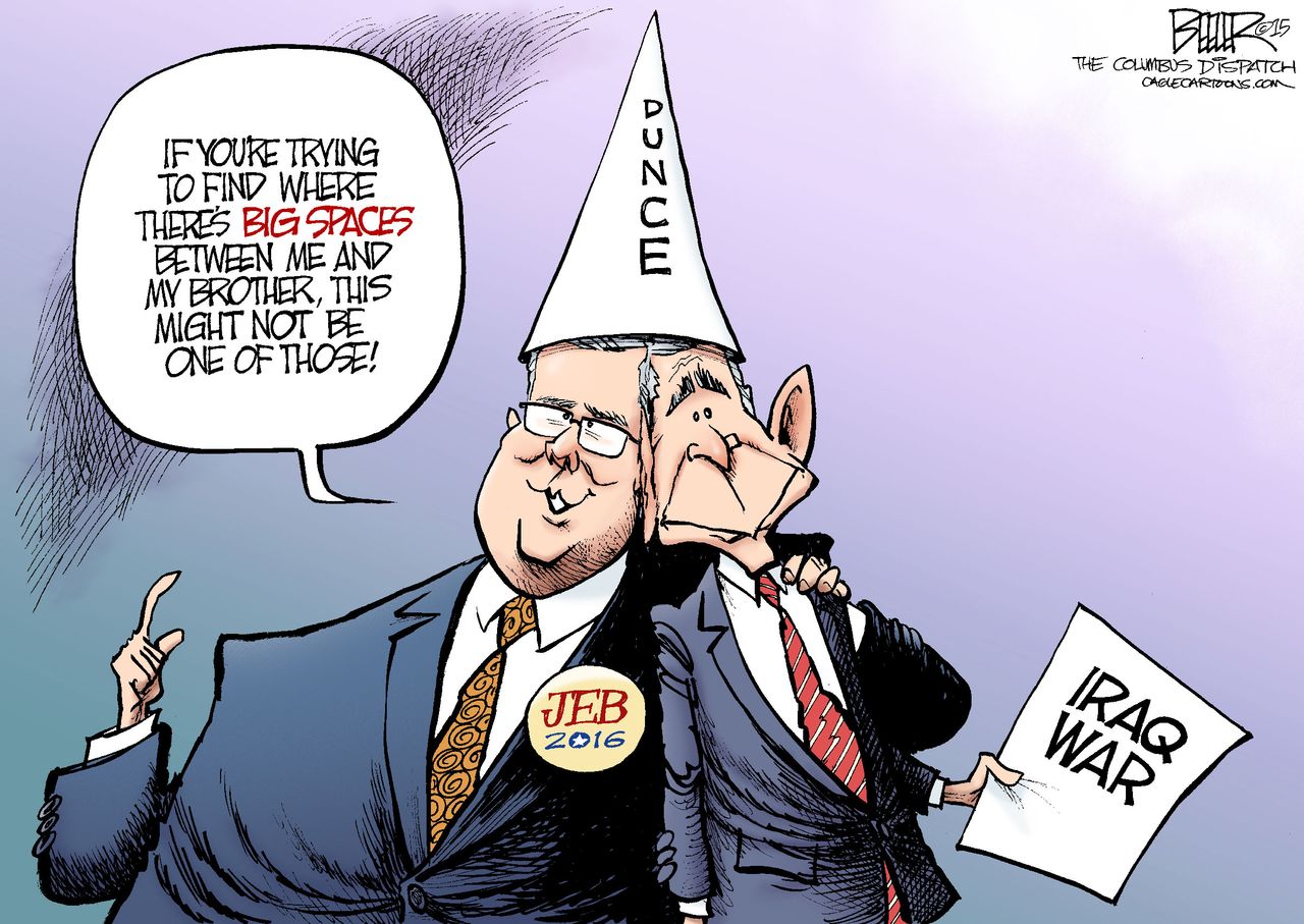 Political cartoon U.S. Jeb Bush Iraq