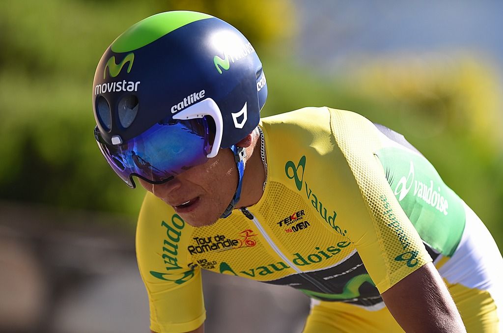 Race leader Nairo Quintana (Movistar)
