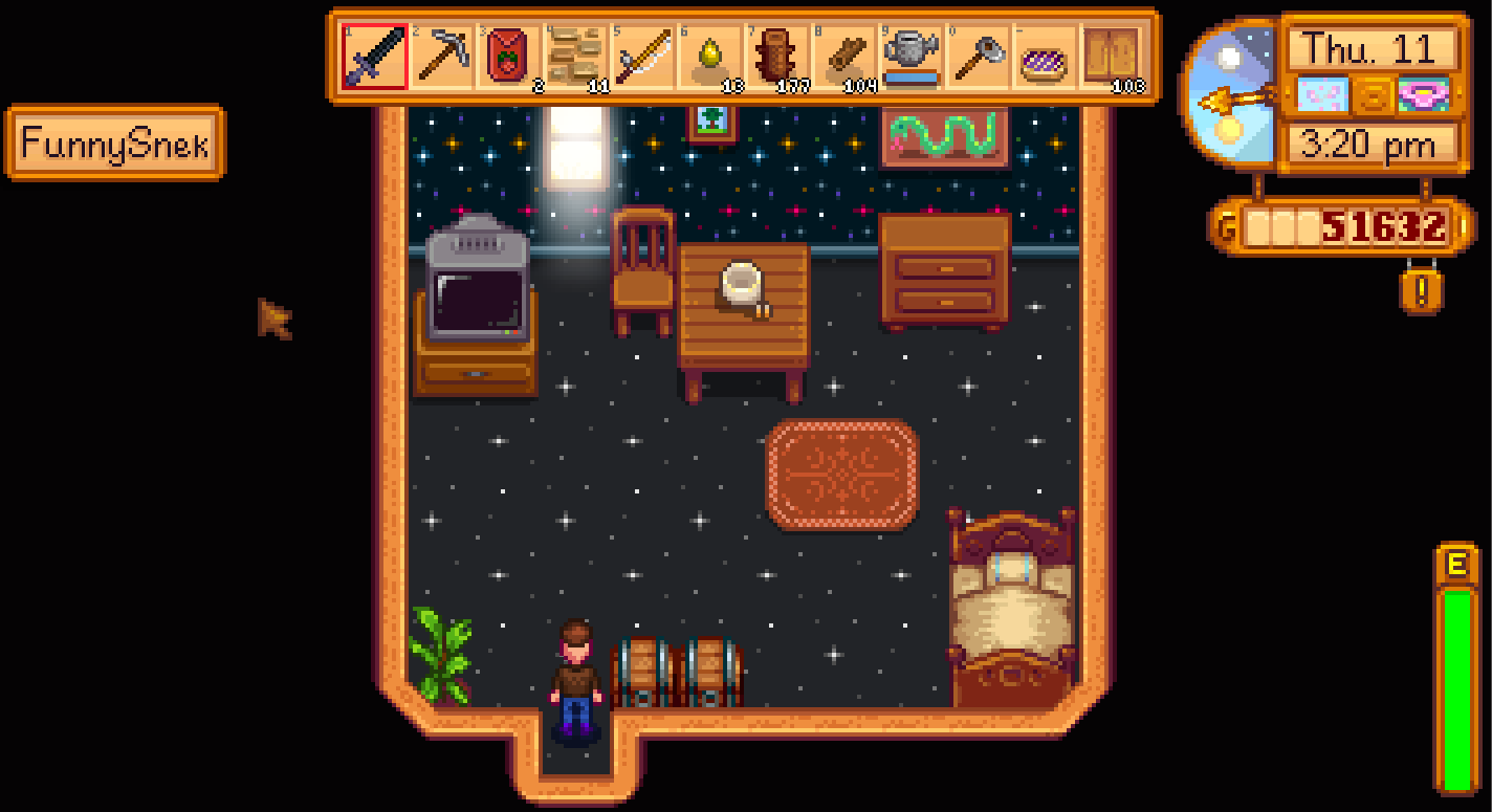 Stardew Valley mod - Cabin Owner Displayed