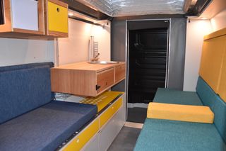 PlugVan's transformable camper module interior