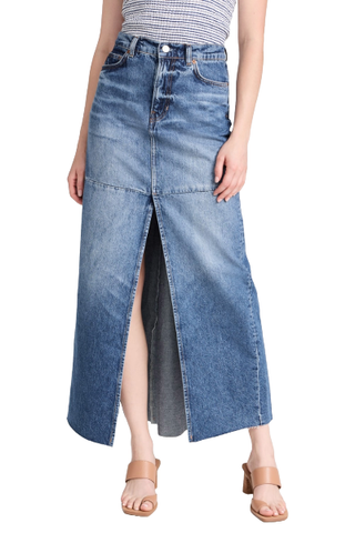 Reformation , Tazz Maxi Denim Skirt (Was $188) 