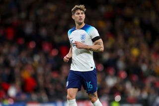 John Stones of England during the international friendly match between England and Australia at Wembley Stadium on October 13, 2023 in London, England. (Photo by Robin Jones/Getty Images)