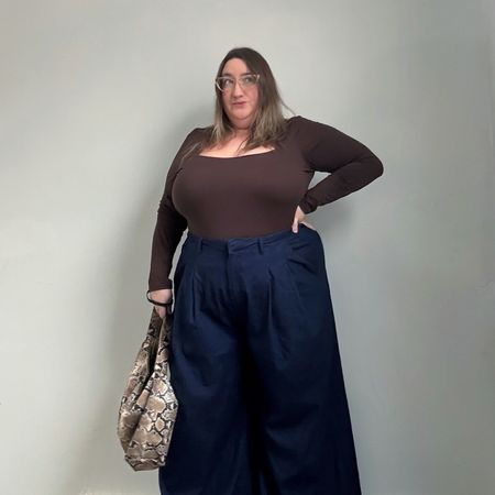 Sarah Chiwaya wearing dark wash denim