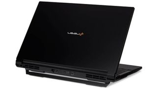 Iiyama PC Level 15FX167 laptop shown from the rear with stand extended