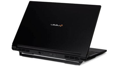 Iiyama PC Level 15FX167 laptop shown from the rear with stand extended