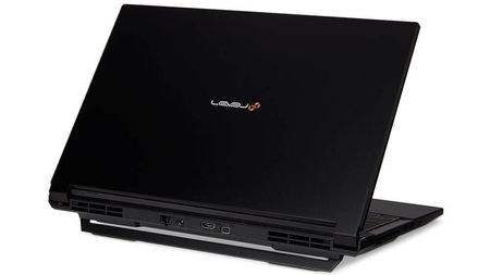 Iiyama PC Level 15FX167 laptop shown from the rear with stand extended