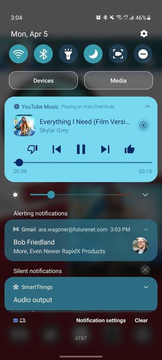 Google Widgets idea for Youtube Music from Notification