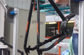 A KTM E-Bike in production stages