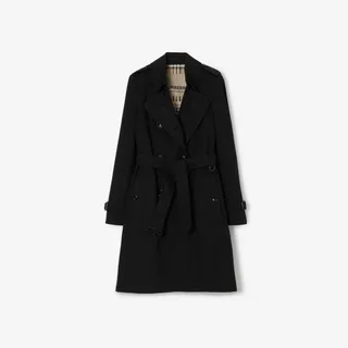 Mid-Length Chelsea Heritage Trench Coat in Black - Women | Burberry® Official