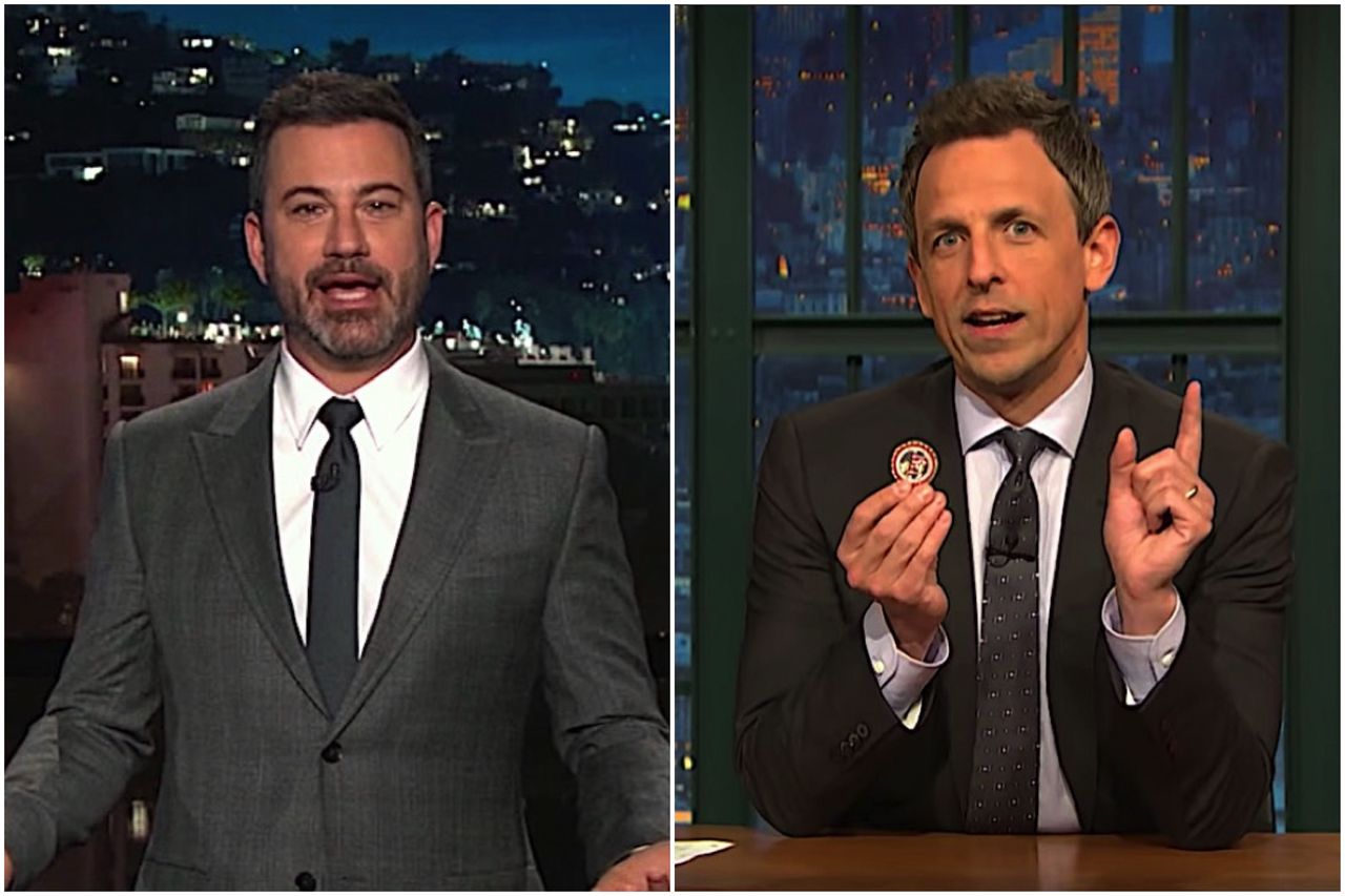 Jimmy Kimmel and Seth Meyers talk North Korea