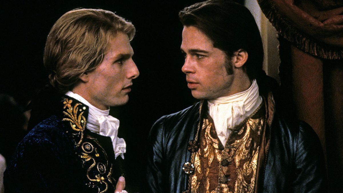 Tom Cruise&#039;s Lestat and Brad Pitt&#039;s Louis in Interview with the Vampire