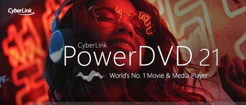 CyberLink PowerDVD 21 screenshot of launch page