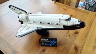Lego NASA Space Shuttle Discovery on display