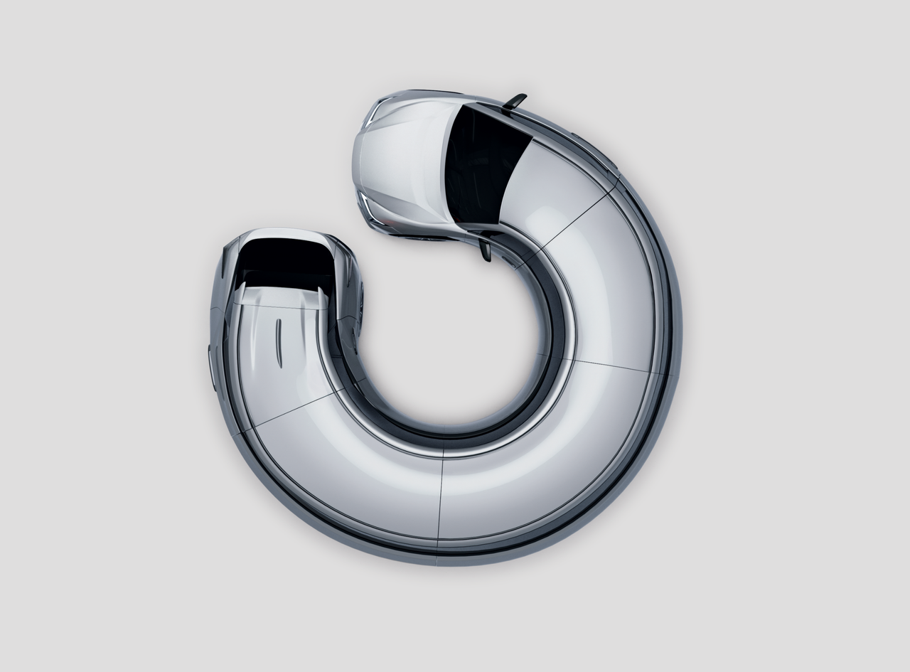 Design renders of MSCHF's Circle Car