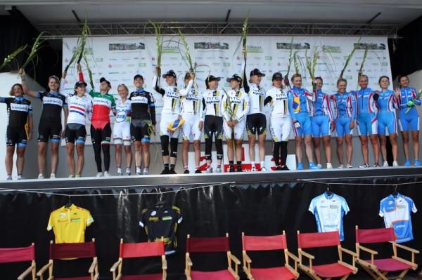 A very full podium after the team time trial