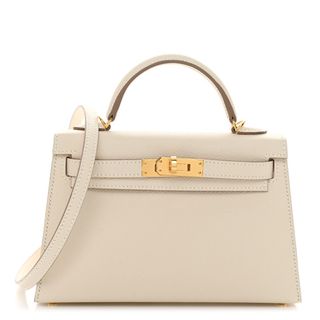 Hermes Epsom Mini Kelly Sellier 20 Craie