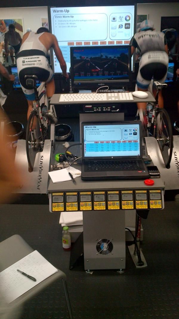 Mission control at Spidertech's indoor training facility.