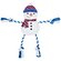 Frisco Holiday Snowman Plush with Rope Dog Toy