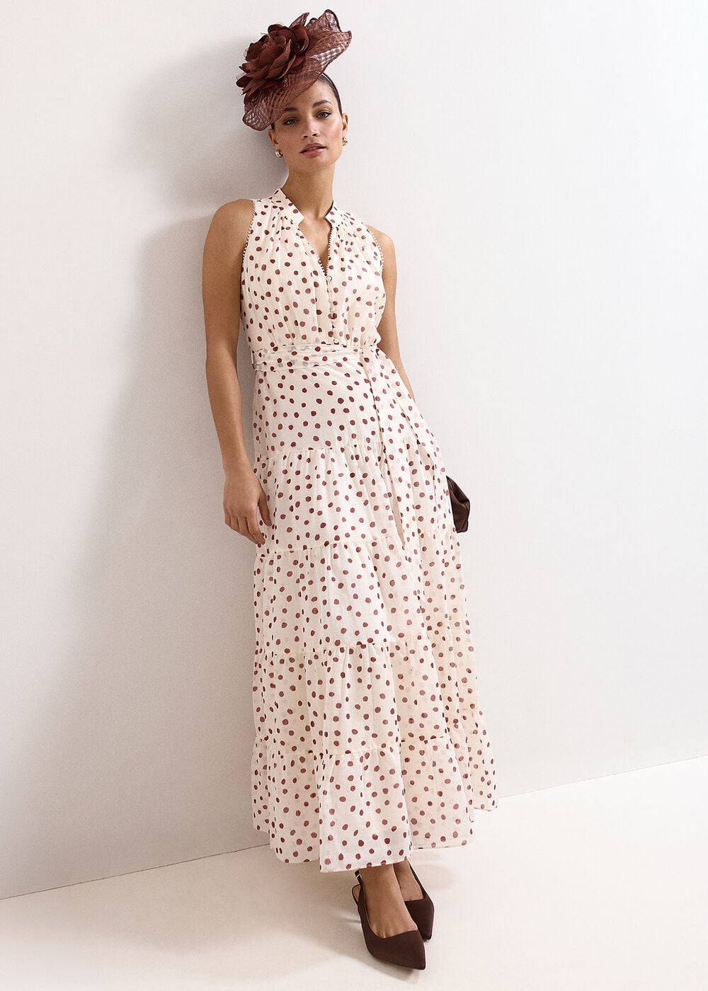 Nita Polka Dot Maxi Dress