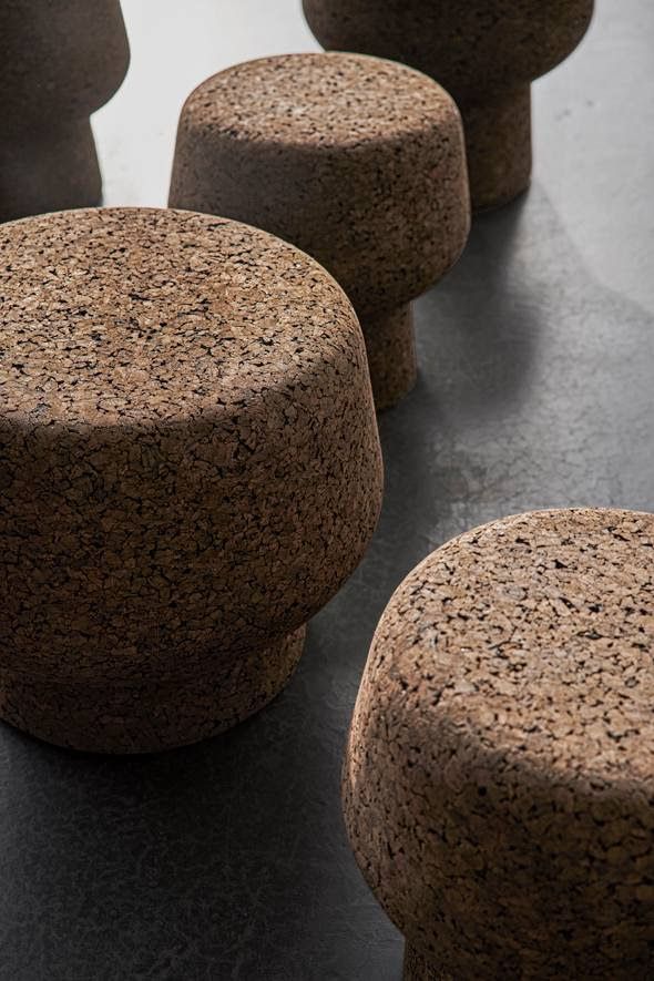 Cork furniture by ClassiCon designed by Herzog&deMeuron