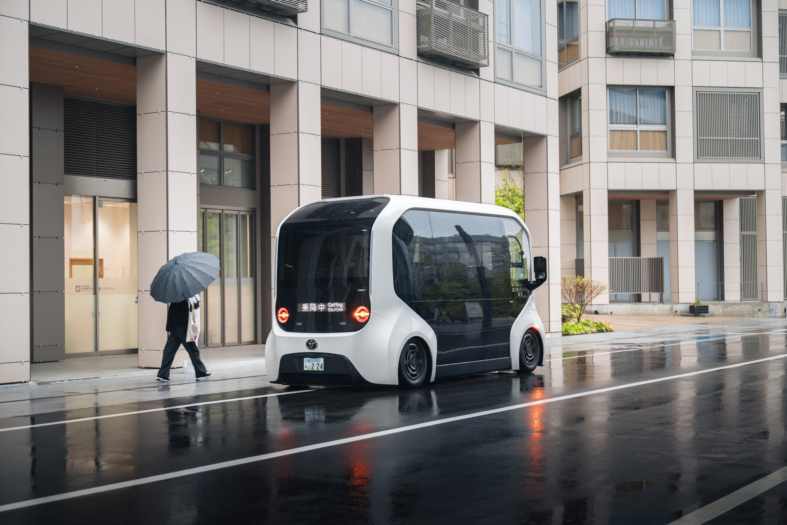 Toyota e-Palette autonomous micro bus in Woven City, Nagoya