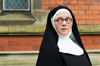 Sister Boniface when she first appeared in 'Father Brown' in 2013.