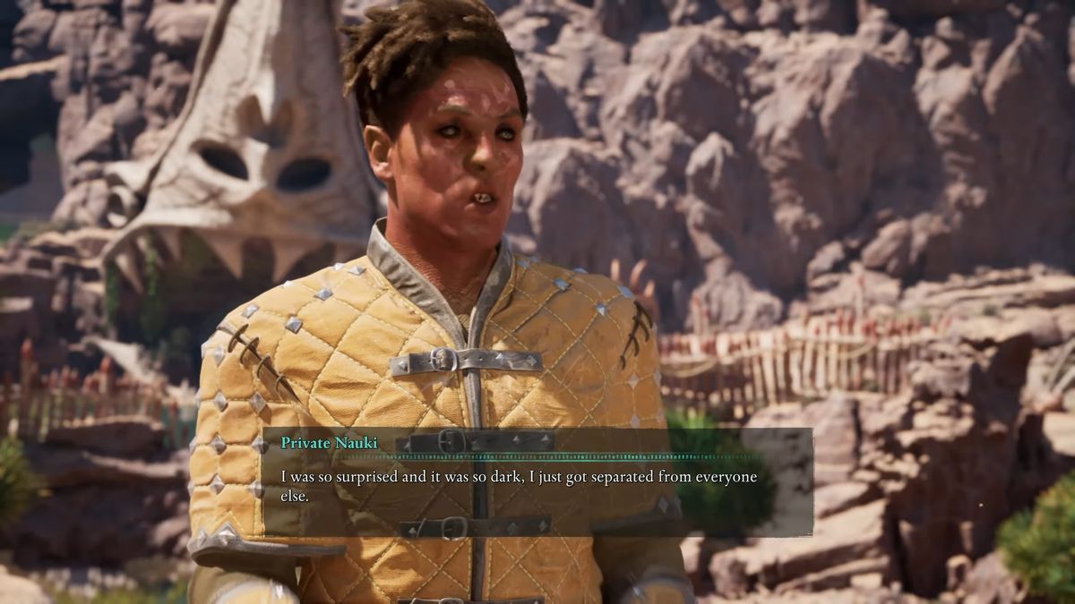 Conversation screen in Avowed