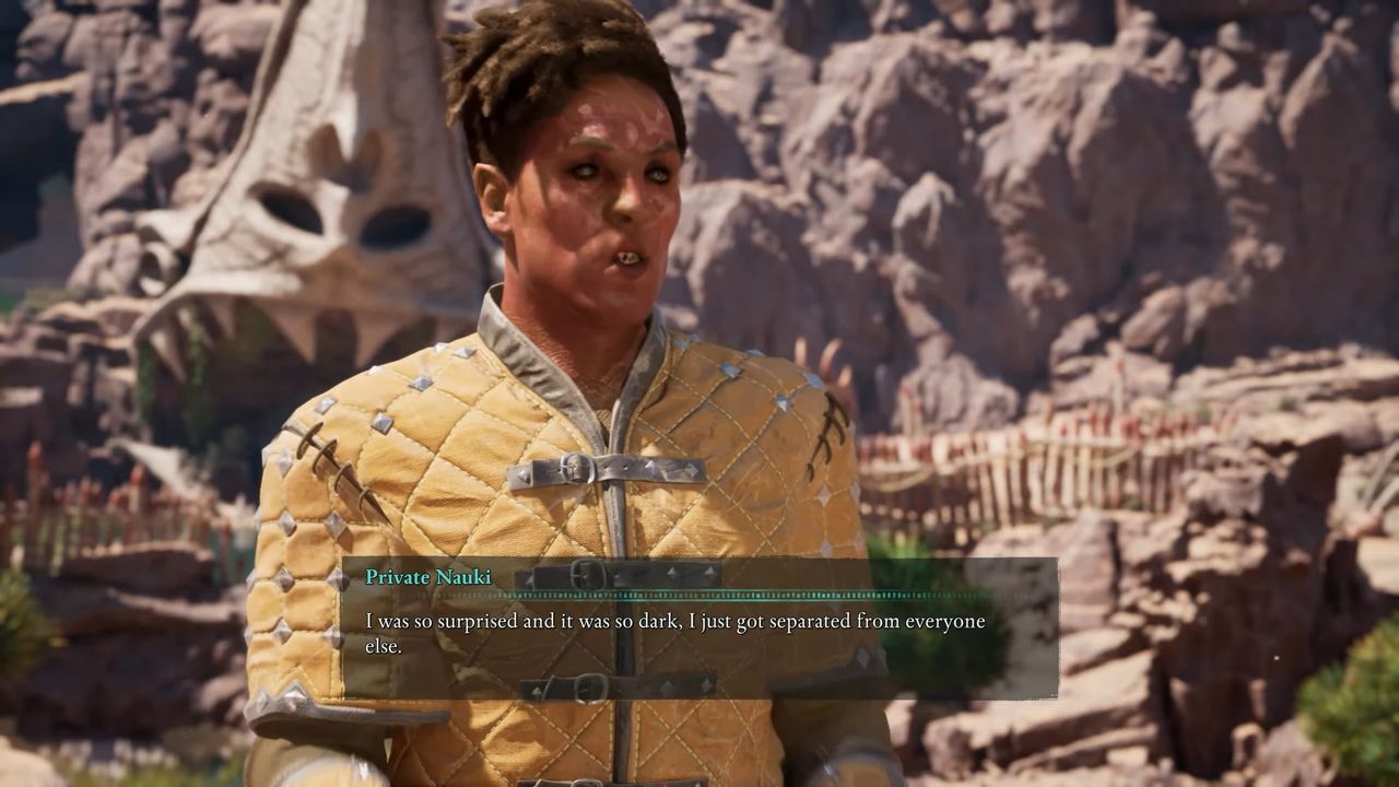 Conversation screen in Avowed