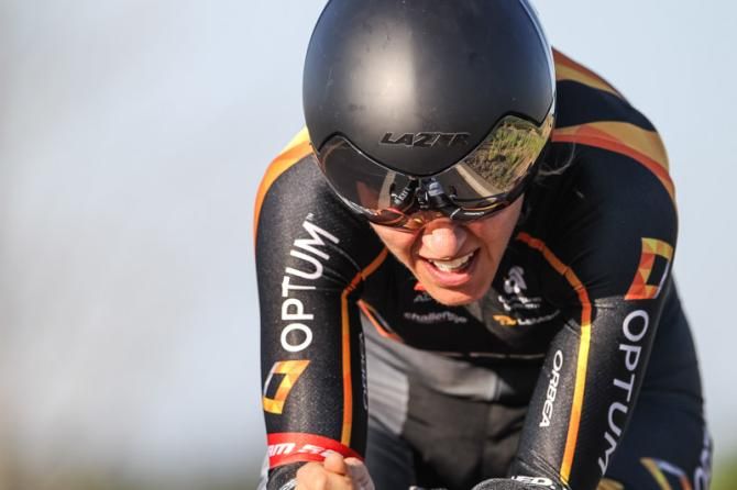 Jade Wilcoxson (Optum) back to racing after her recent crash.