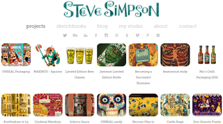 UK illustrator Steve Simpson’s site is rammed with information about each project