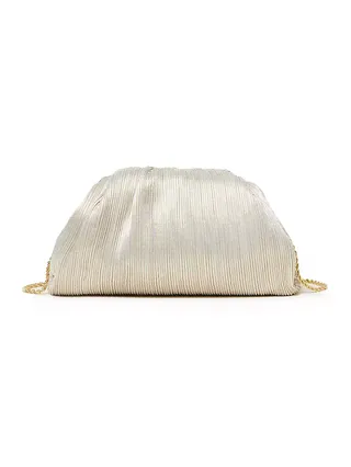 Bailey Pleated Metallic Frame Clutch