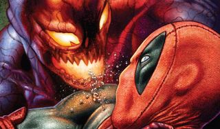 Carnage getting way too close to Deadpool Marvel Comics