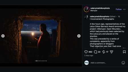 Instagram post by Valery Melnikov on being removed from LOBA 2026