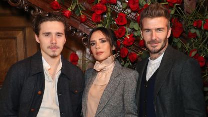 Brooklyn, Victoria and David Beckham