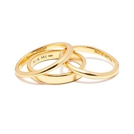 Nu 
Mii Havana Gold Plated Ring Stack