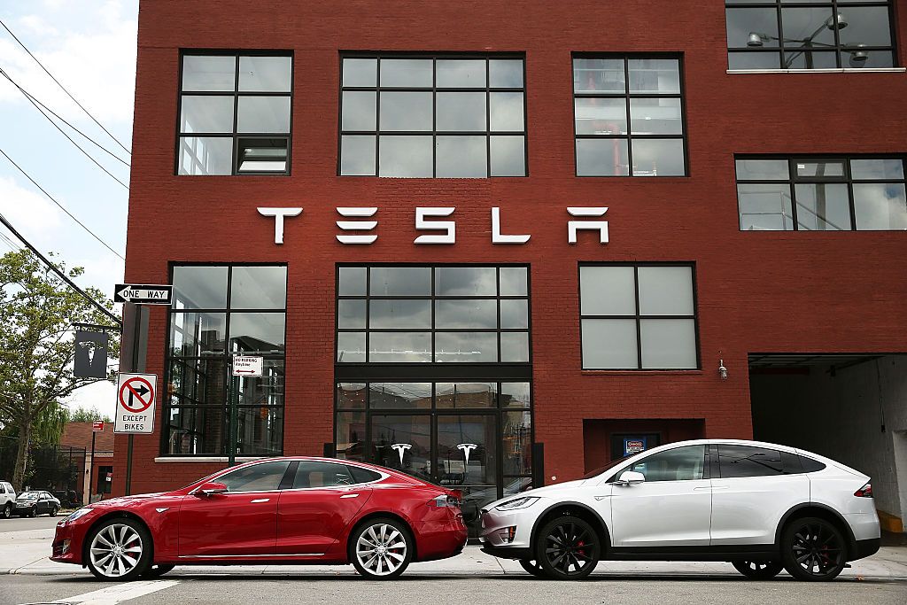 A Tesla showroom in Brooklyn.